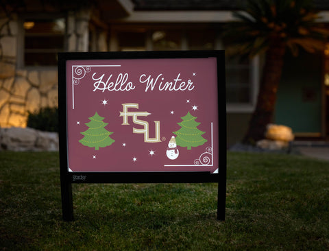 Florida State Hello Winter Yardsy Sign yard sign