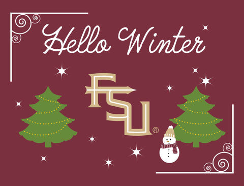 Florida State Hello Winter Yardsy Sign yard sign