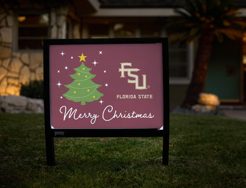 Florida State Merry Christmas Yardsy Sign yard sign
