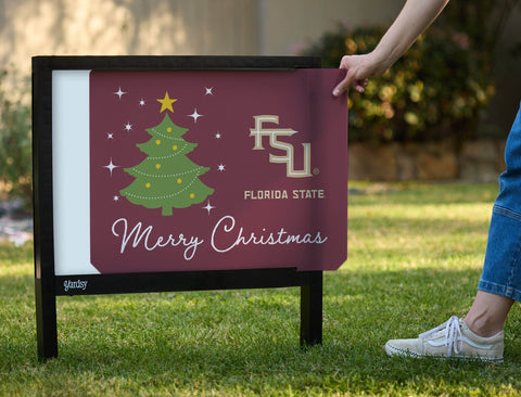 Florida State Merry Christmas Yardsy Sign yard sign