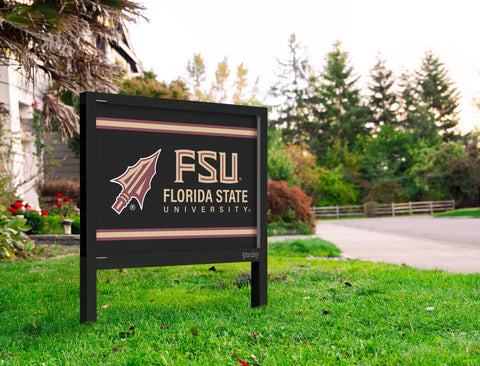 Florida State Spear FSU Black Yardsy Sign