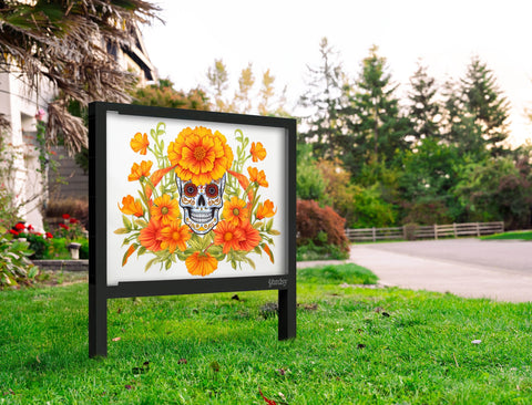 Flower Skull Day Of The Dead Yard
