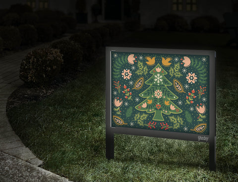 Folk Art Christmas Tree Green Working Walkway.Jpg