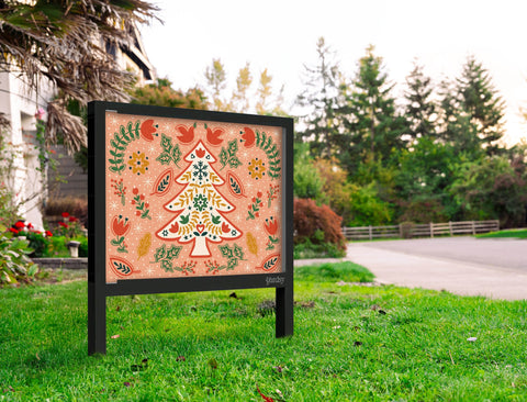 Folk Art Christmas Tree Yardsy Sign Yard.Jpg