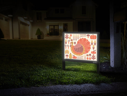 Folk Art Turkey Yardsy Sign Yardsy Sign Mailbox.Jpg