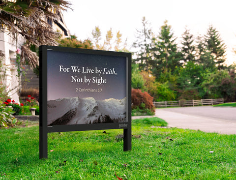 For We Live By Faith Yard