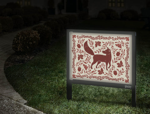Forest Fox Yard Sign Walkway