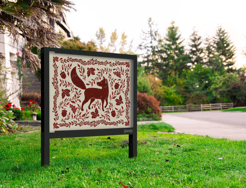 Forest Fox Yard Sign Yard