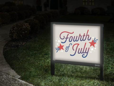 Fourth Of July Yardsy Sign Walkway