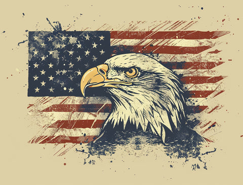 American Flag Eagle Patriotic Yardsy Sign