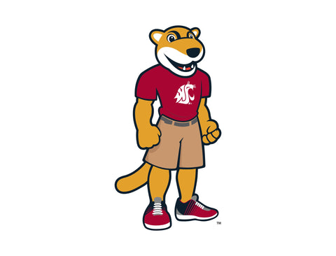 Washington State Red Shirt Mascot White Yardsy Sign
