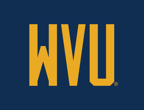 West Virginia WVU Wordmark Blue Yardsy Sign