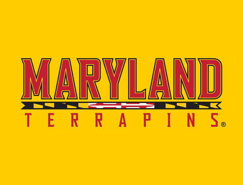 Maryland Terrapins Wordmark Yellow Yardsy Sign