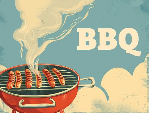 Retro Grill BBQ Yardsy Sign