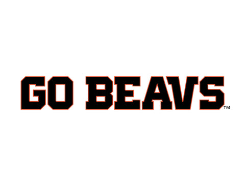 Oregon State Go Beavs White Yardsy Sign