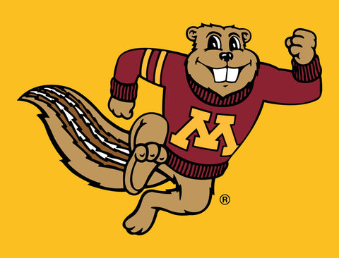 Minnesota Goldy Gopher Gold Yardsy Sign