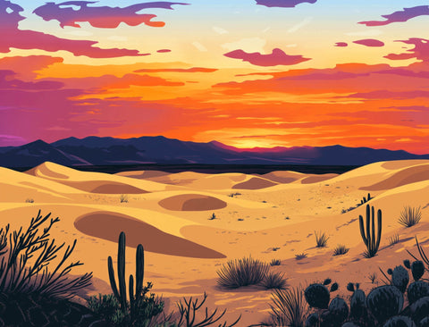 Desert Sunset Sand Dunes Yardsy Sign