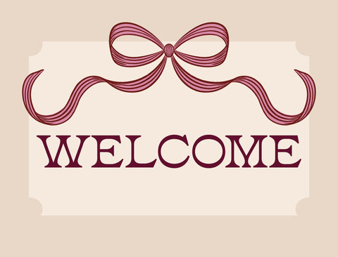 Bow Border Welcome Yardsy Sign