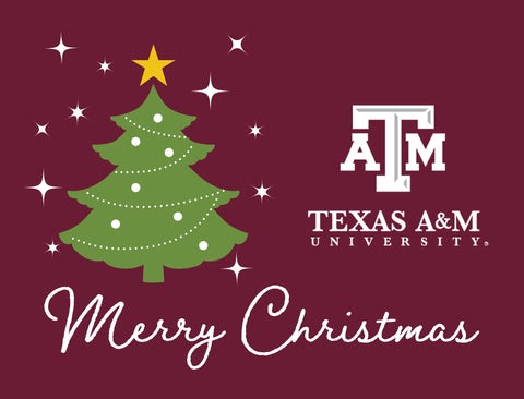 Texas A&M Merry Christmas Yardsy Sign