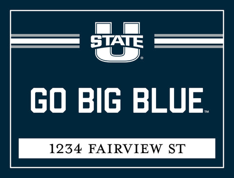 Utah State Go Big Blue Custom Yardsy Sign