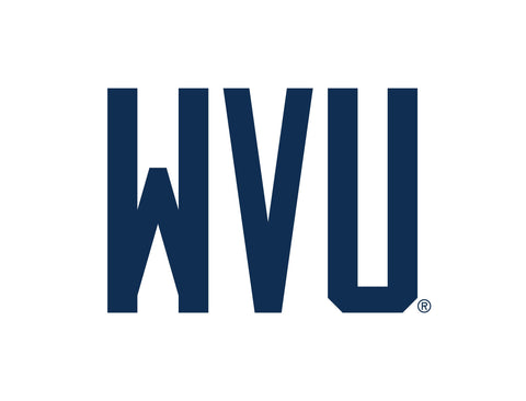West Virginia WVU Wordmark White Yardsy Sign