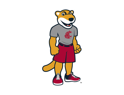 Washington State Gray Shirt Mascot White Yardsy Sign