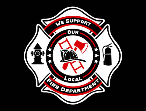 We Support Local Fire Department Yardsy Sign