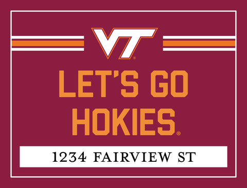 Virginia Tech Let's Go Hokies Custom Yardsy Sign