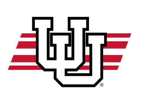 Utah University Stripe White Yardsy Sign