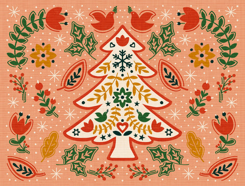 Folk Art Christmas Tree Yardsy Sign