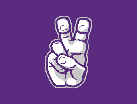 TCU Frog Hand Mark Purple Yardsy Sign
