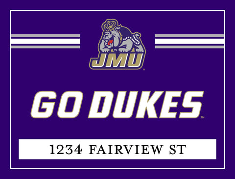 James Madison Go Dukes Custom Yardsy Sign