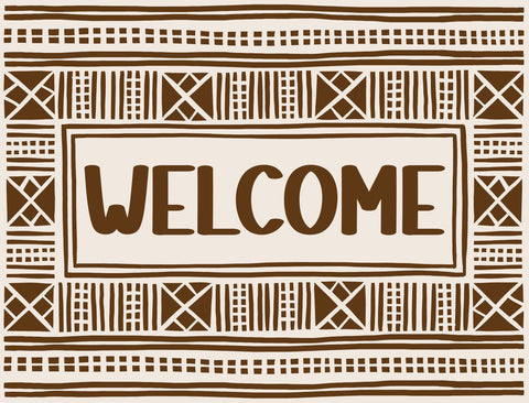 Mudcloth Welcome Yardsy Sign