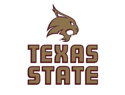 Texas State Mascot White Yardsy Sign
