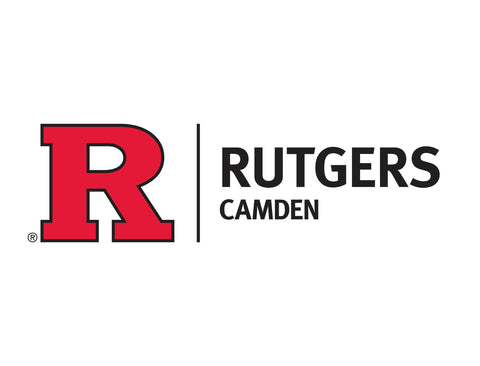 Rutgers Camden Horizontal Mark White Yardsy Sign