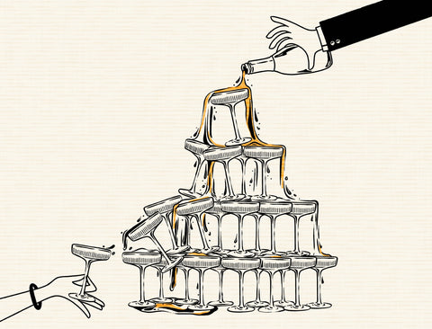 Champagne Tower Yardsy Sign