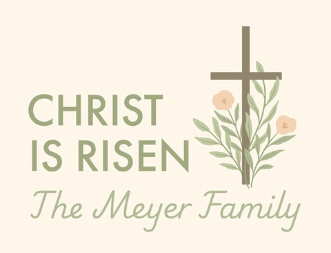 Christ Is Risen Cross Custom Yardsy Sign