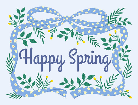 Happy Spring Bow Yardsy Sign