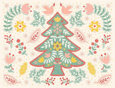 Folk Art Christmas Tree Yardsy Sign