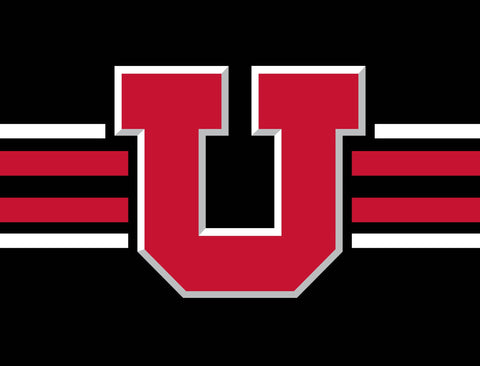 Utah Utes Stripe Black Yardsy Sign