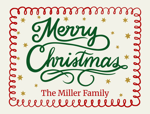 Merry Christmas Script Custom Yardsy Sign