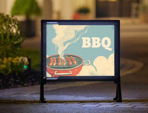 Retro Grill BBQ Yardsy Sign