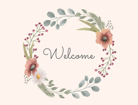 Simple Wreath Welcome Yardsy Sign