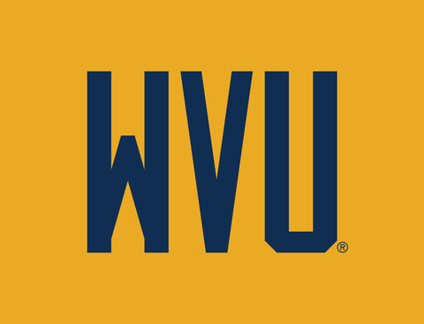 West Virginia WVU Wordmark Gold Yardsy Sign
