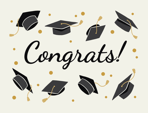 Congrats! Graduation Hats Yardsy Sign