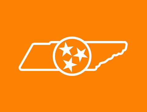 Tennessee Vols State Shield Orange Yardsy Sign