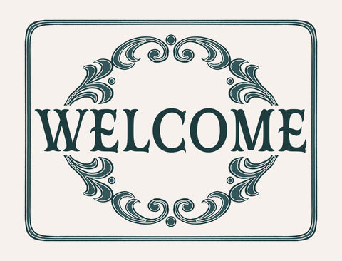 Scroll Welcome Yardsy Sign