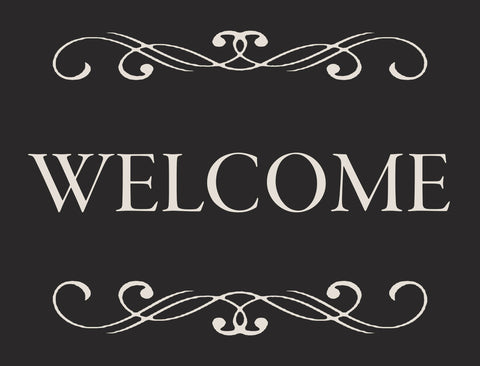 Flourished Welcome Yardsy Sign
