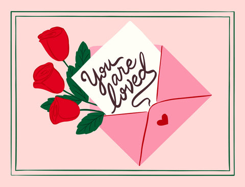 You Are Loved Valentine's Envelope Yardsy Sign