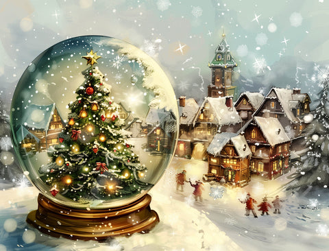 Snow Globe In The Town Holiday Yardsy Sign